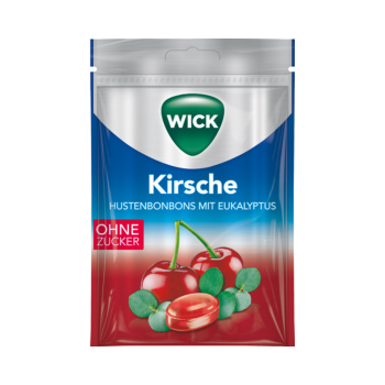 Wick Kirsche zuckerfrei, Hustenbonbons mit Eukalyptus